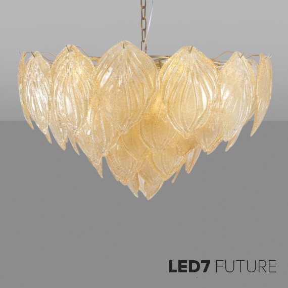 Loft Industry Modern - Glass Feathers Chandelier 2